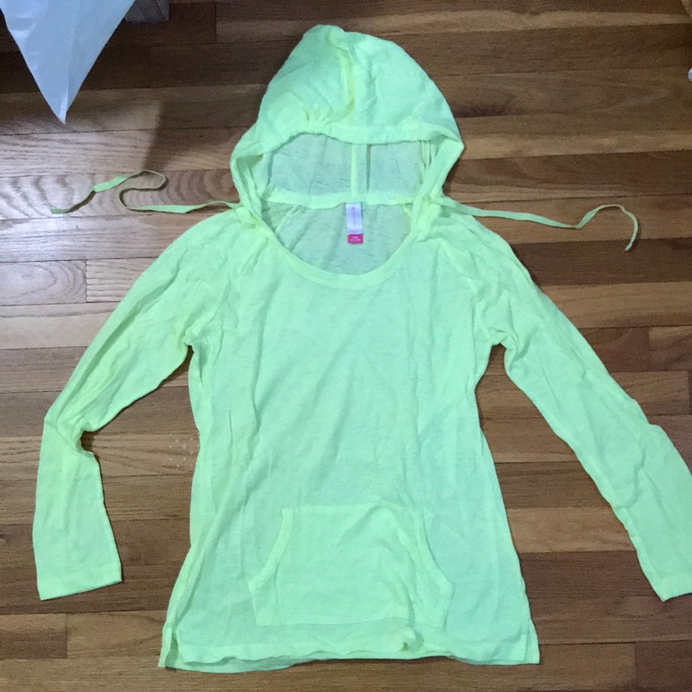 Bright yellow hoodie